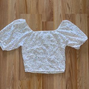 Off- Shoulder Floral Crop Top